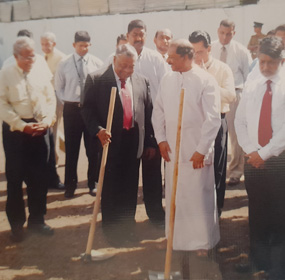 Cornerstone ceremony at PLC head office, Borella