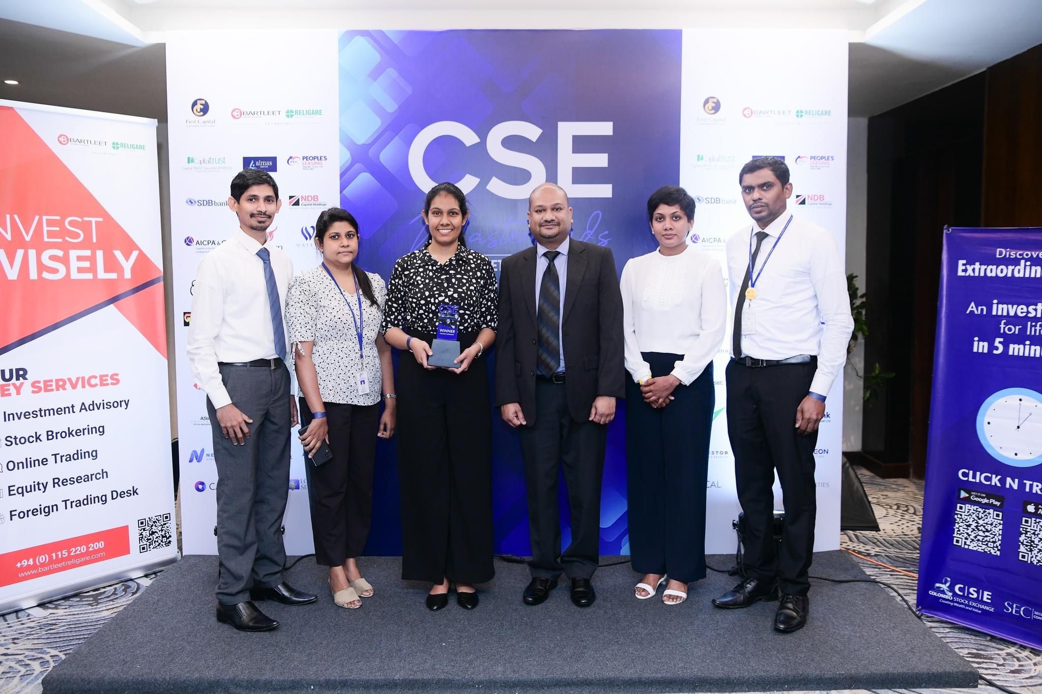 People’s Leasing recognized as the Winner in Finance Category at the CSE Masterminds Quiz – 2022